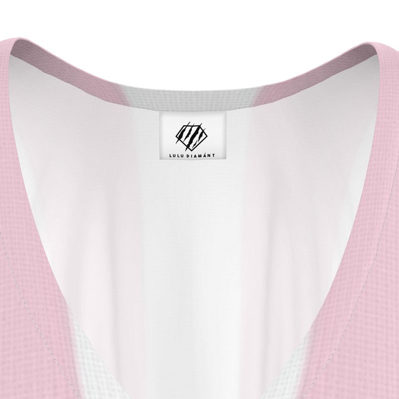 Pink Striped Lounge Gown