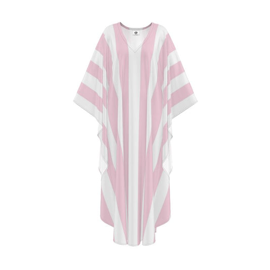 Pink Striped Lounge Gown